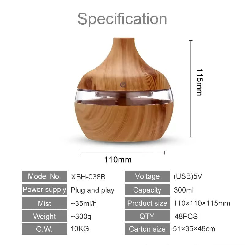 Humidificador eléctrico y difusor de aire aromático.