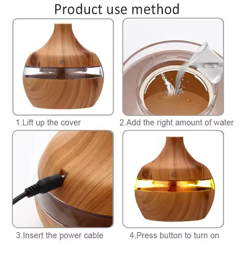 Humidificador eléctrico y difusor de aire aromático.